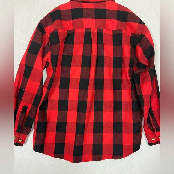 Hickory Shirt Co. Buffalo lumberjack red black plaid button flannel shirt Sz  L - Picture 2 of 13